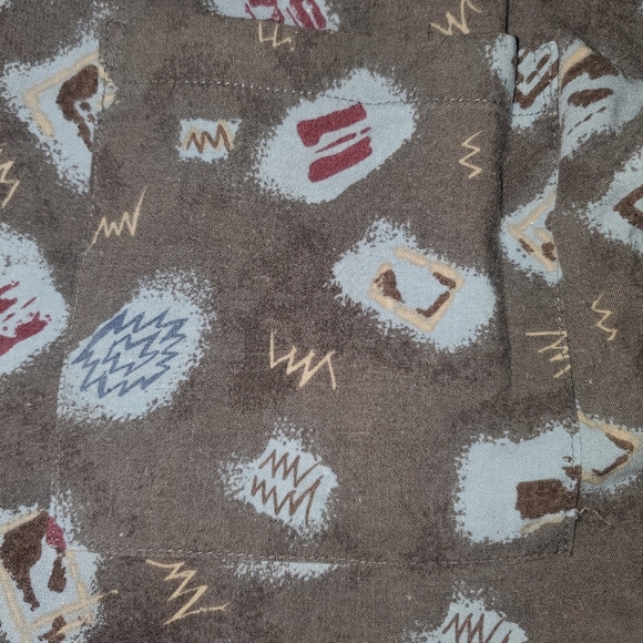 Vintage Triumph of California Button Down Short Sleeve Print Shirt Men's Large - Picture 3 of 7